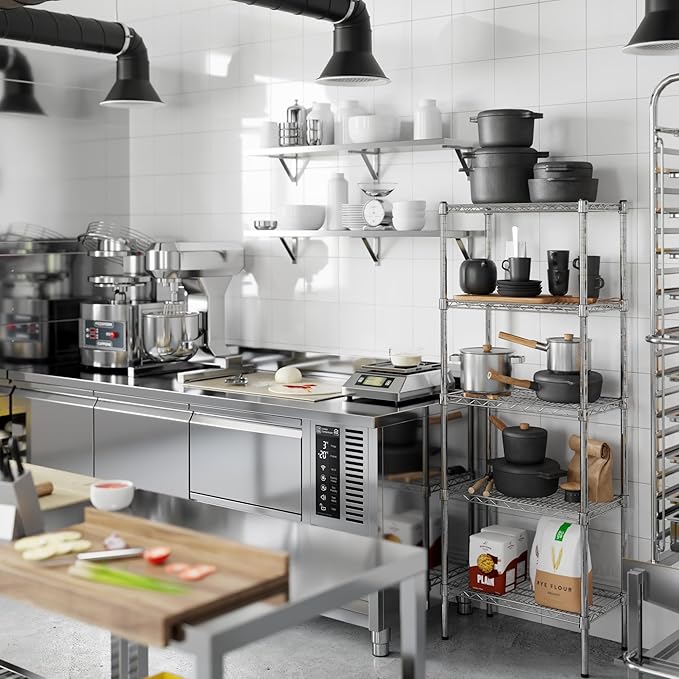 14" Deep x 24" Wide x 64" Height Wire Shelving Kit | 5-Tier | NSF Commercial - Image 2