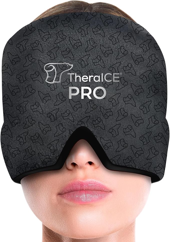 TheraICE Migraine Relief Cap PRO, Headache Relief Cap, Ice Face Mask, Cold by TheraICERx