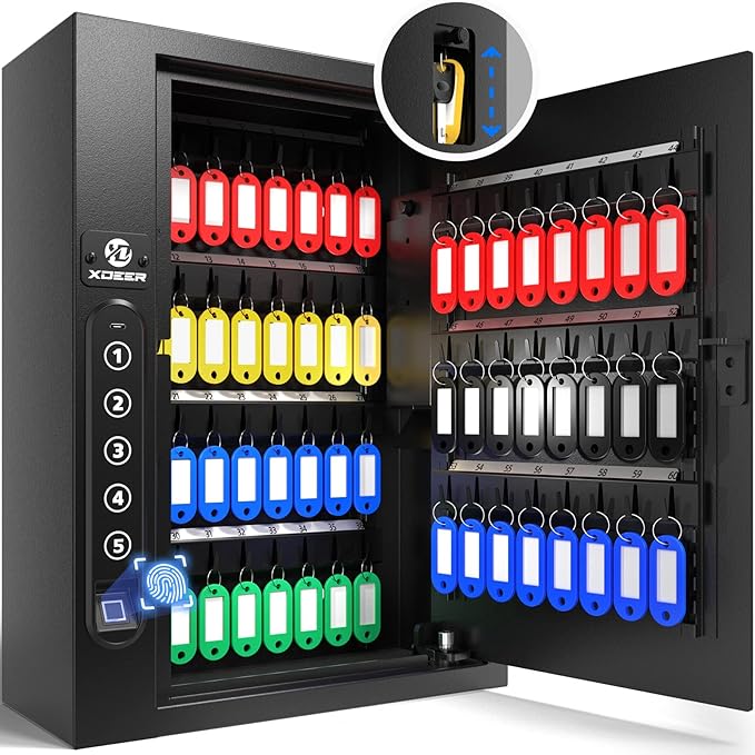 XDeer 60-Key Biometric Lock Box, Wall Mount by XDeer
