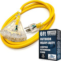 6 ft Short Outdoor Extension Cord Waterproof by WattsWire