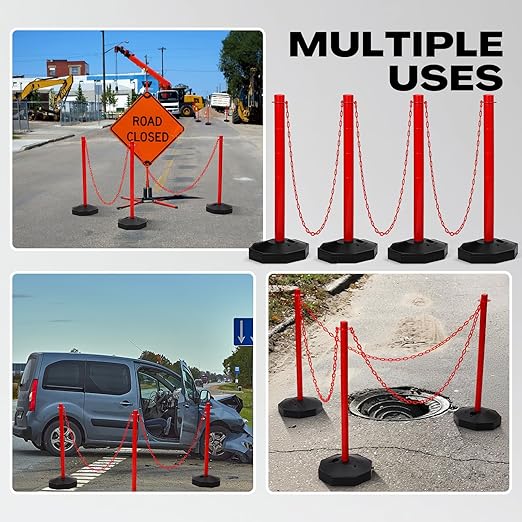 Geiserailie 12 Pack Crowd Control Stanchions Plastic Stanchions Poles - Image 6