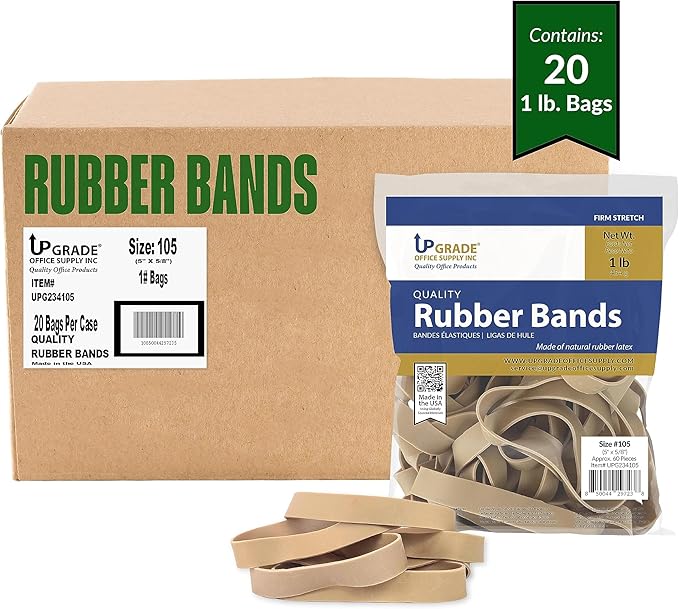 Upgrade Rubber Bands, Size 105, 1 lb Bags, Made in USA - Image 8