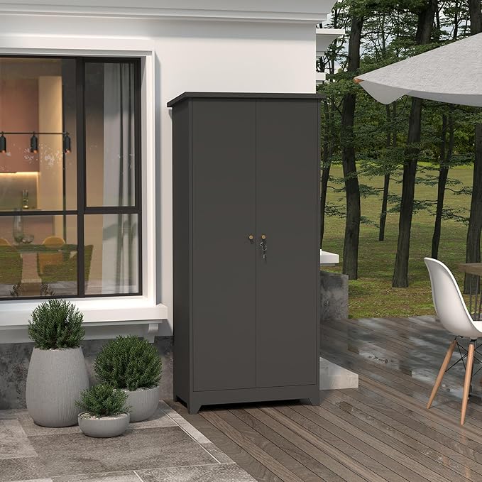 LUCYPAL Outdoor Storage Cabinet Waterproof, Metal Storage Shed - Image 7