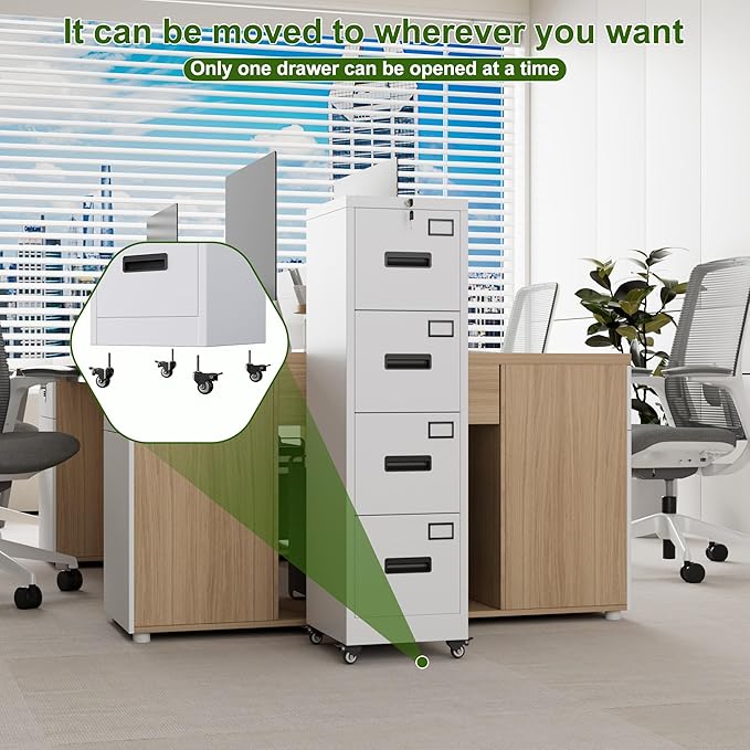 Aobabo 4 Drawer File Cabinet - Image 6