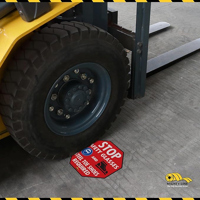 Mighty Line Stop Floor Sign Sticker - Image 5