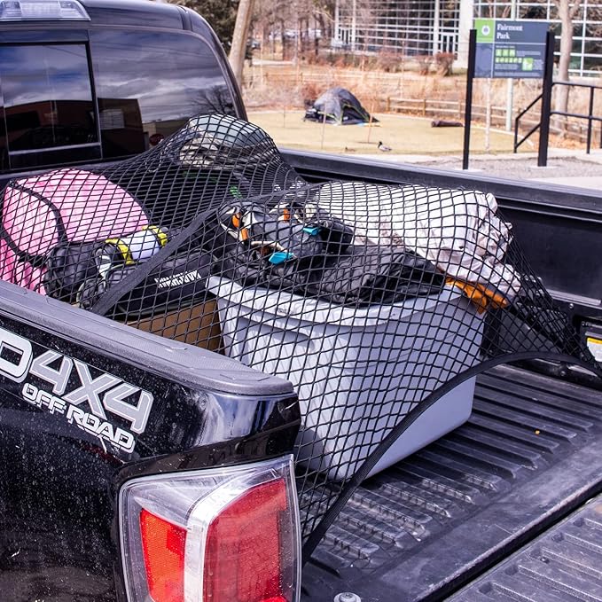 Highly Elastic Cargo Net, Simple Truck Bed Cargo Mesh Organizer, Suitable - Image 3