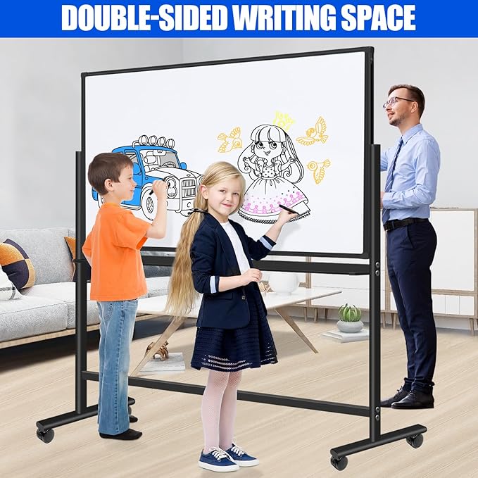 Mobile Whiteboard 60x48 Magnetic Dry Erase Board - Image 3