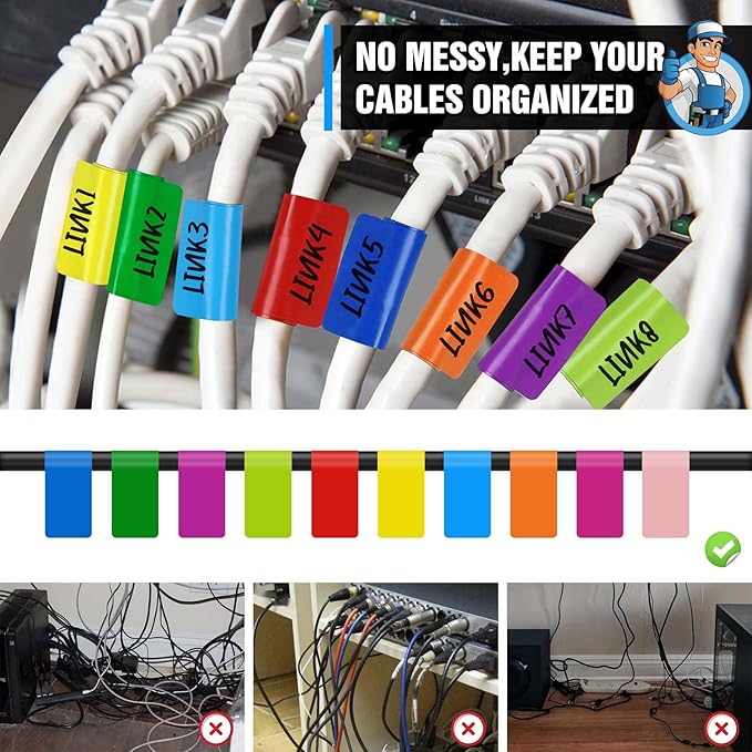 3000 PCS 10 Rolls Rectangular Color Coding Stickers 1.57 x 0.75 Inch - Image 5