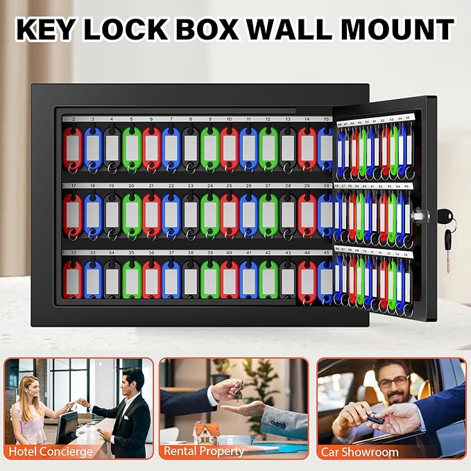 75 Keys Key Lock Box Wall Mount - Image 8