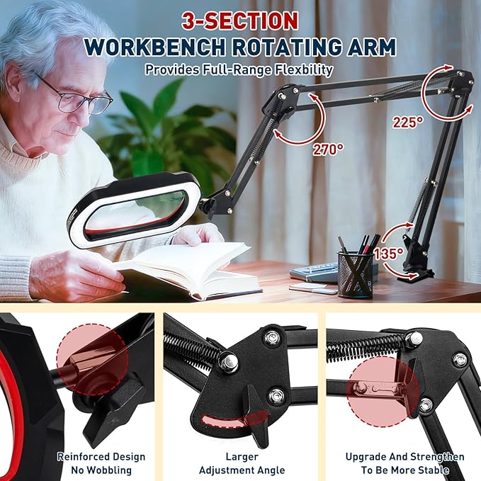12X Large Desk Magnifying Glass - Image 7