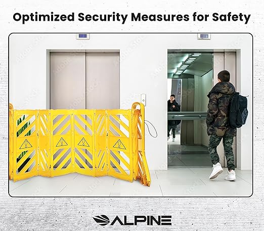 Alpine Commercial Safety Barriers, 13 Foot Expandable Mobile Barricade System - Image 7
