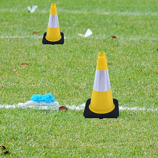 6 Pack 18 Inch Yellow Traffic Cones - Image 5