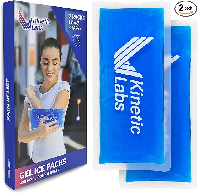 Reusable Gel Ice Packs for Injuries by Kinetic Labs by KineticLabs