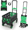2-in-1 Folding Hand Truck with Folding Basket, Collapsible Hand Truck Dolly by Unknown