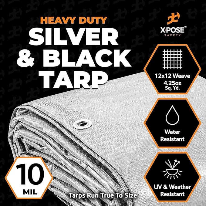 Heavy Duty Poly Tarp 20' x 40' - Image 2