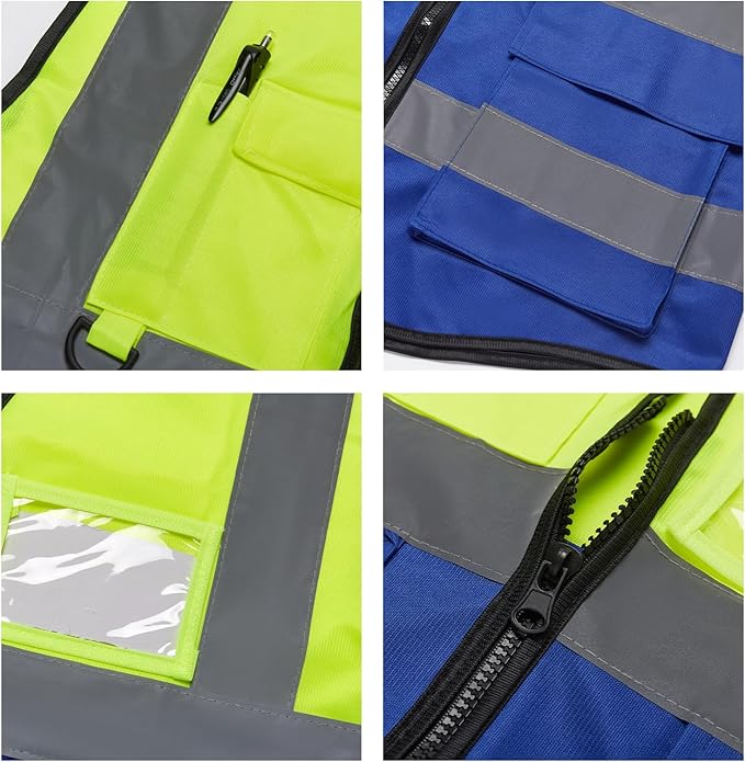 BeautyWill Custom Safety Vest Logo Class 2 High Visibility Reflevtive Vest - Image 4