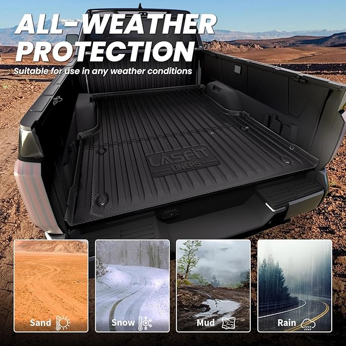 LASFIT Bed Mat for Toyota Tundra 2022-2026 5.5FT/5.5' Truck Bed, All Weather - Image 8