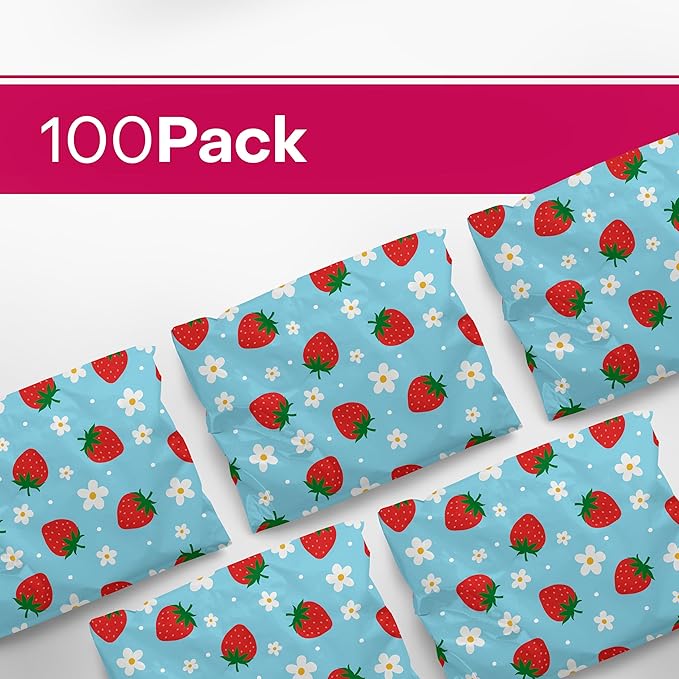 10x13 Poly Mailers – Summer Strawberries – Waterproof, Tear-Resistant Shipping - Image 3