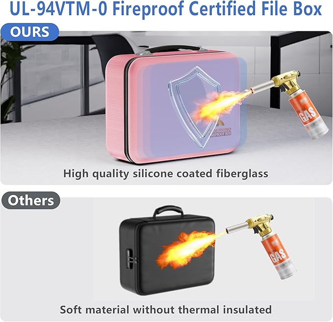 TIGERKING Fireproof Document Box Hard Case - Image 3