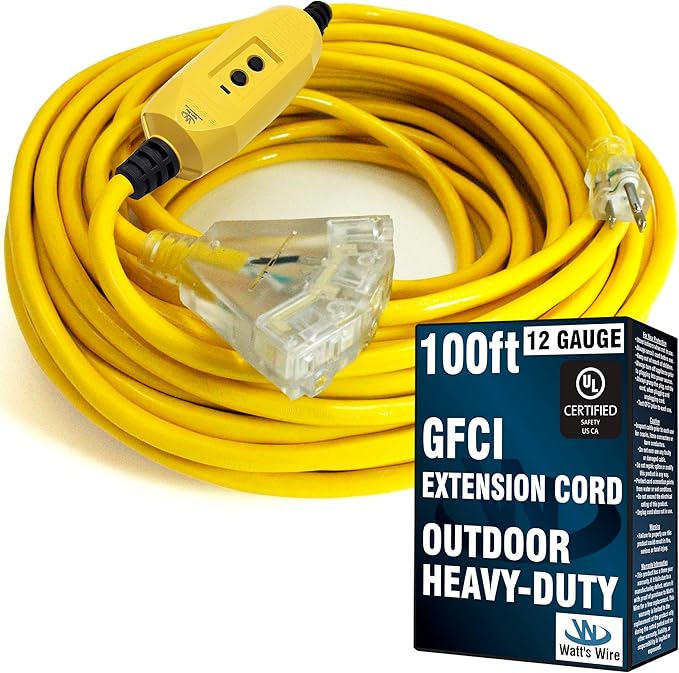 100 ft GFCI Extension Cord by WattsWire