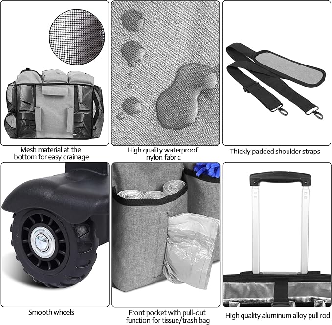 Extra large Rolling Cleaning caddy bag - Image 6