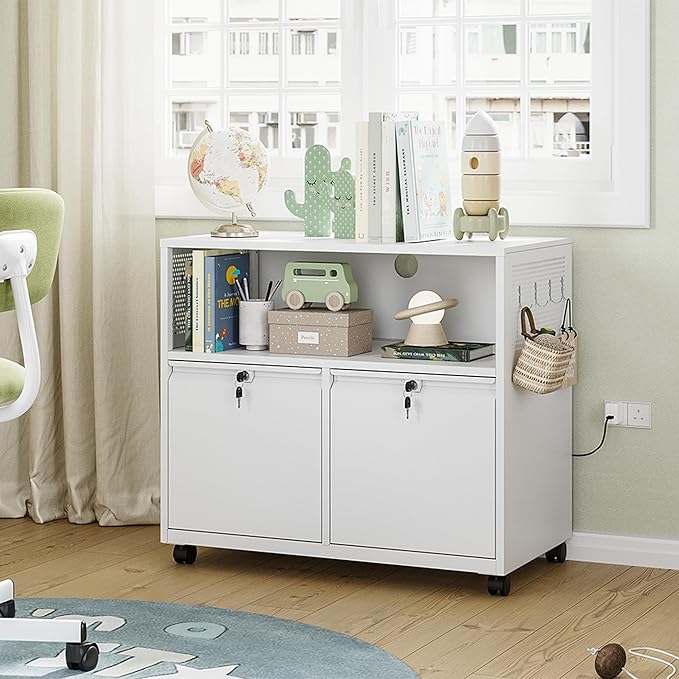 Letaya Mobile 2 Drawer File Cabinet - Image 2