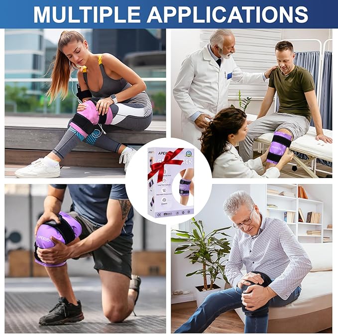 APEXUP Ice Pack for Knee Pain Relief, Large Reusable Wrap After Surgery - Image 8