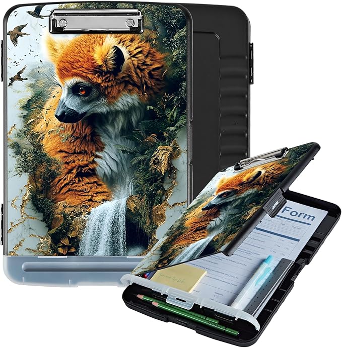 Clipboard with Storage Box & Pen Holder, Heavy Duty Clip Boards 8.5x11 by Unknown