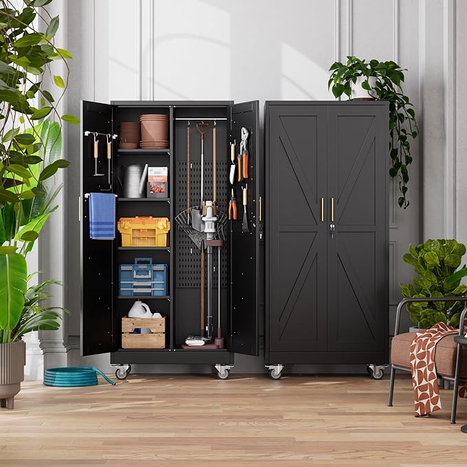 Aobabo Broom Closet Storage Cabinet - Image 2