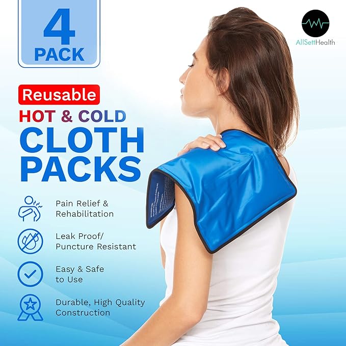 4 Pack XXL Reusable Hot and Cold Gel Ice Packs - Image 2