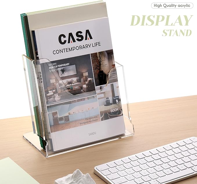 Acrylic Brochure Holder 8.5X11Inch, Magazine Pamphlet, Booklet Holder - Image 4