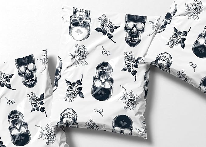 14x19 Poly Mailers – Skull Rose – Waterproof, Tear-Resistant Shipping Bags - Image 4