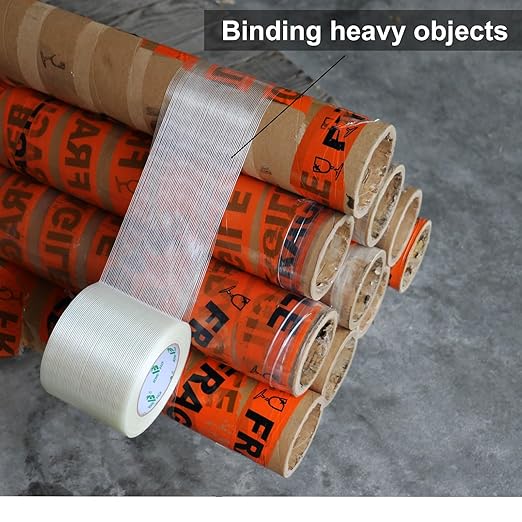 BOMEI PACK Wide Strapping Tape, 4Inch Heavy Duty Reinforced Packing Tape - Image 6