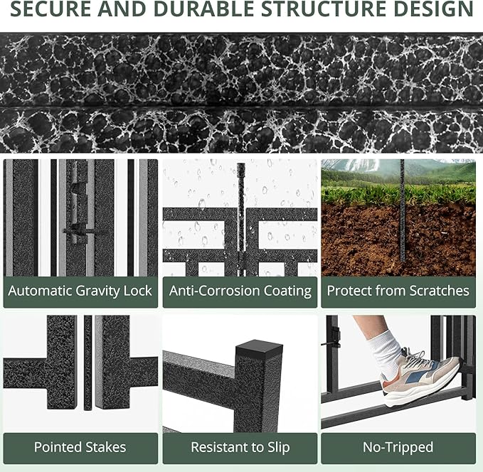 Dog Fence Outdoor for Yard Indoor Dog Playpen 40" Height 32 Panels Portable Dog - Image 5