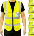 PeerBasics Safety Vest 5 Pack, ANSI Class 2, Reflective, by PeerBasics