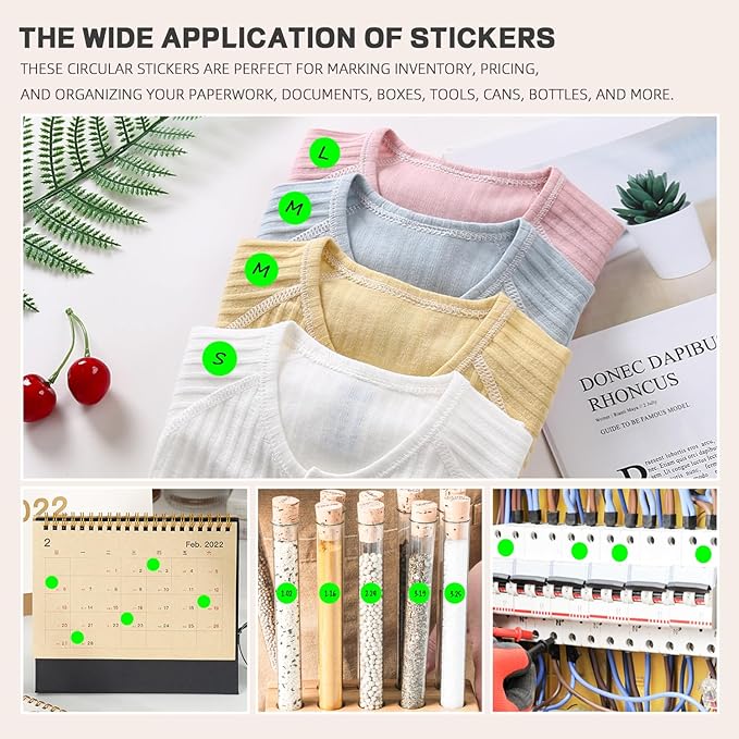 PARLAIM 1/2 Inch Round Adhesive Color-Code Dot Stickers, 500 Stickers Inventory - Image 6