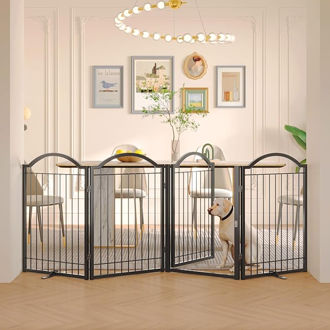 BHG Metal No-Assembly Freestanding Dog Gate by BHG