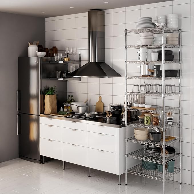 21" Deep x 24" Wide x 86" Height Wire Shelving Kit | 10-Tier | NSF Commercial - Image 6
