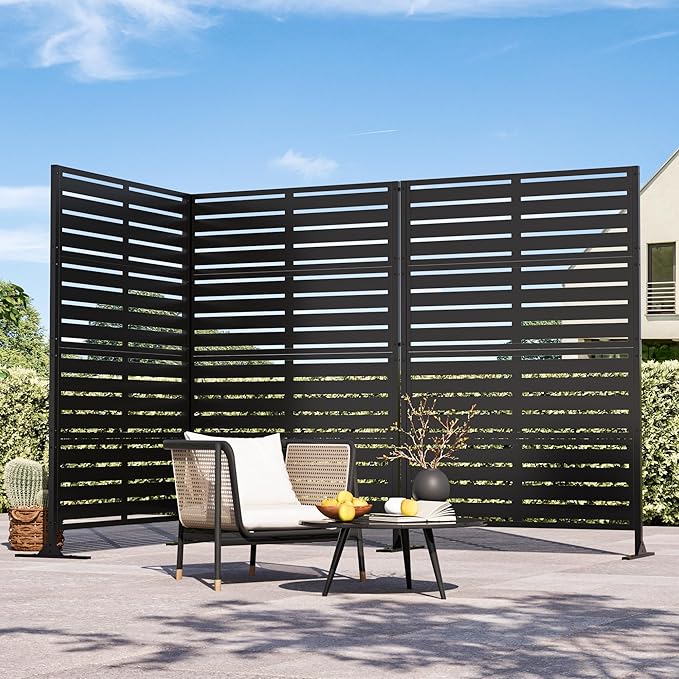 Modern Shade Metal Privacy Screen 72" H x 48" W, Freestanding Decorative by MODERNSHADE