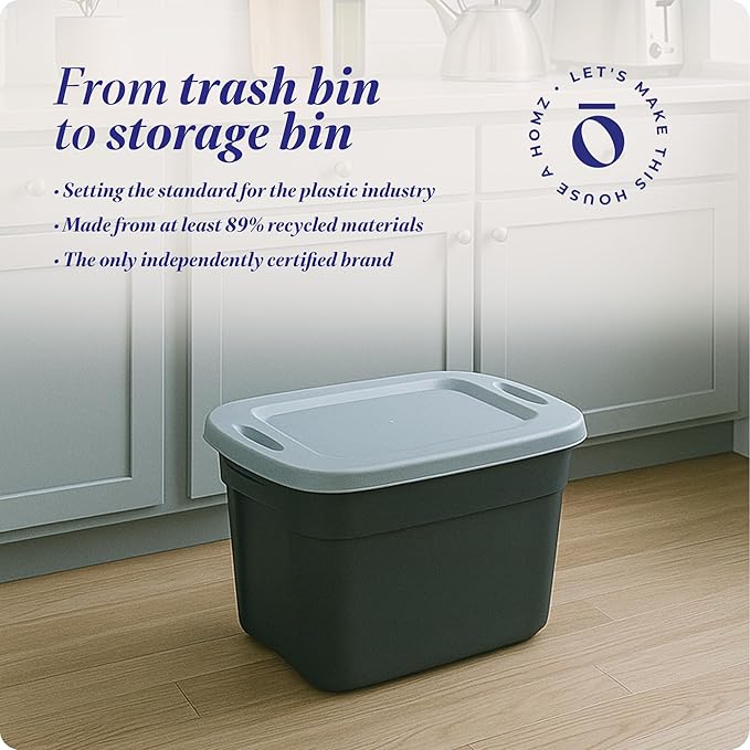 HOMZ Durable Molded Bin, Plastic Storage Container - Image 7