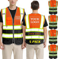 BeautyWill Custom Logo Safety Vest Class 2 High Visibility Reflective Vest by BeautyWill