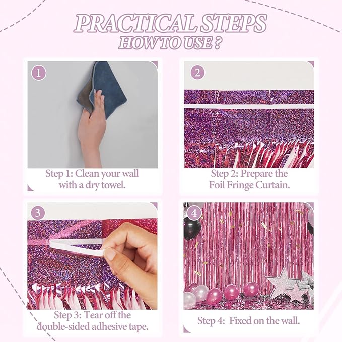 3 Pack Foil Fringe Backdrop - Image 2