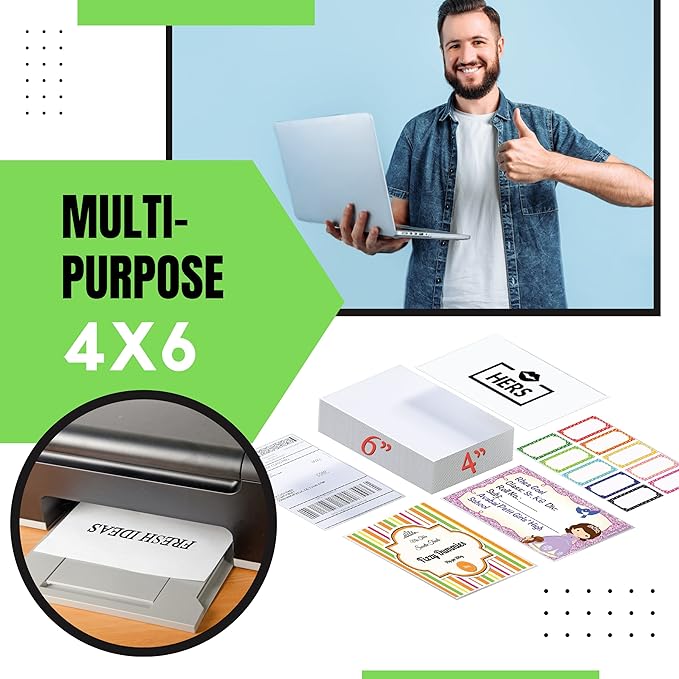 JETZAP Pre-Cut 4x6 Shipping Labels | Work on Most Inkjet and Laser Printers | - Image 3
