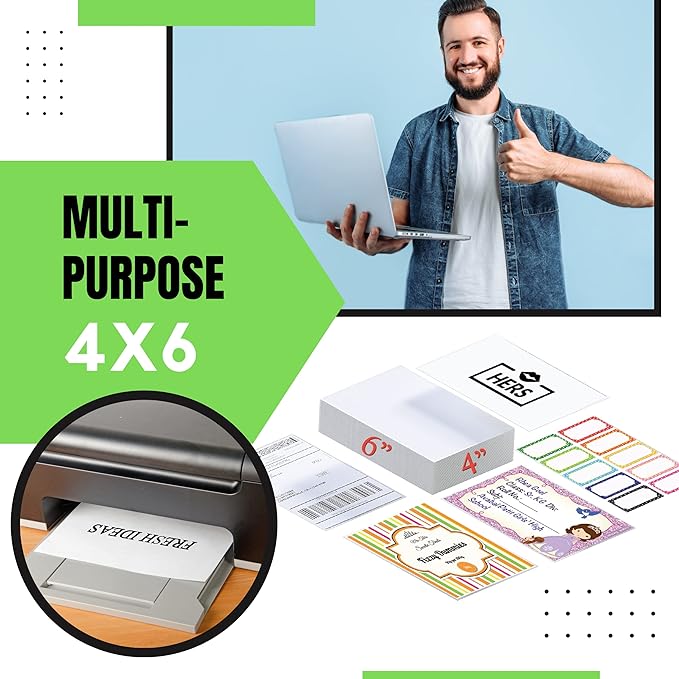 JETZAP Pre-Cut 4x6 Shipping Labels | Work on Most Inkjet and Laser Printers | - Image 3