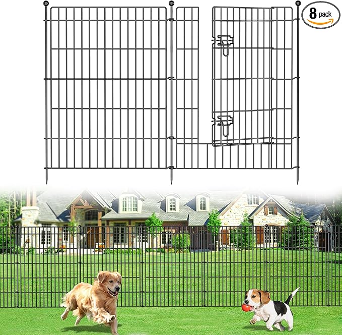 8 Panels No Dig Garden Fence by OutdoorFence