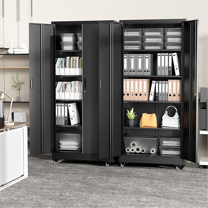 Greenvelly 74" Metal Storage Cabinet - Image 8