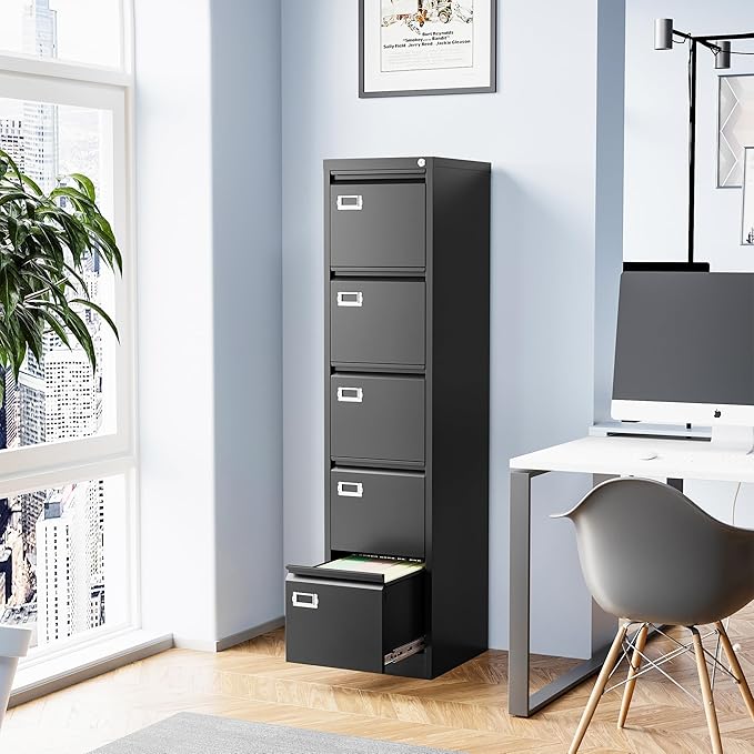5 Drawer File Cabinet, Filing Cabinets - Image 2