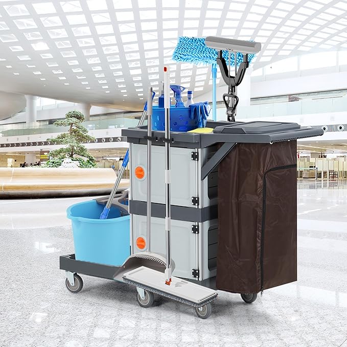 Heavy-Duty Commercial Janitorial Cleaning Cart - Image 9