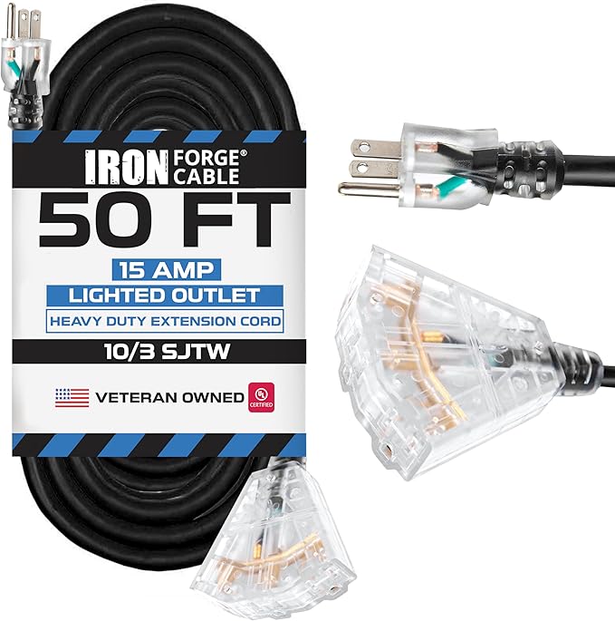 Iron Forge Cable 10 Gauge Extension Cord 50 ft by IronForgeCable