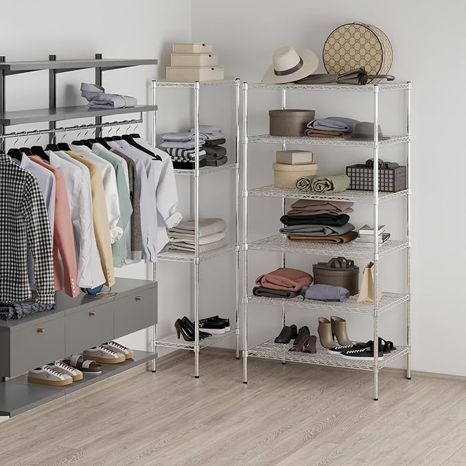 24" Deep x 36" Wide x 74" Height Wire Shelving Kit | 6-Tier | NSF Commercial - Image 7